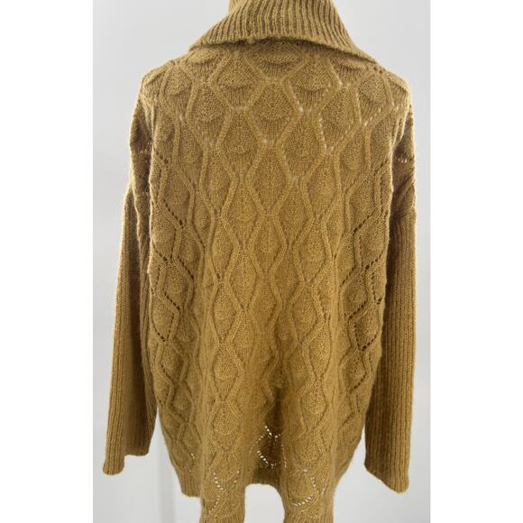 Elsamanda Italy Gold Mohair Sweater Cowl Neck Oversized Yellow S L - Picture 5 of 9